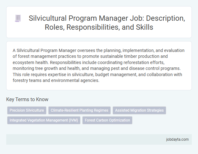 Silvicultural Program Manager Job: Description, Roles, Responsibilities, and Skills