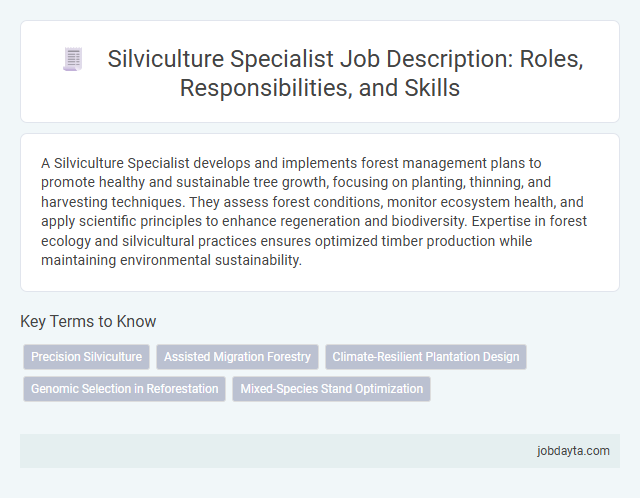 Silviculture Specialist Job Description: Roles, Responsibilities, and Skills