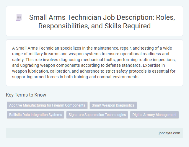 Small Arms Technician Job Description: Roles, Responsibilities, and Skills Required