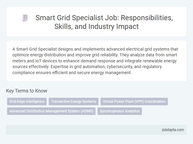 Smart Grid Specialist Job: Responsibilities, Skills, and Industry Impact