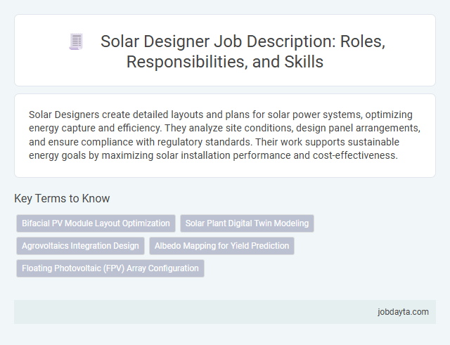 Solar Designer Job Description: Roles, Responsibilities, and Skills