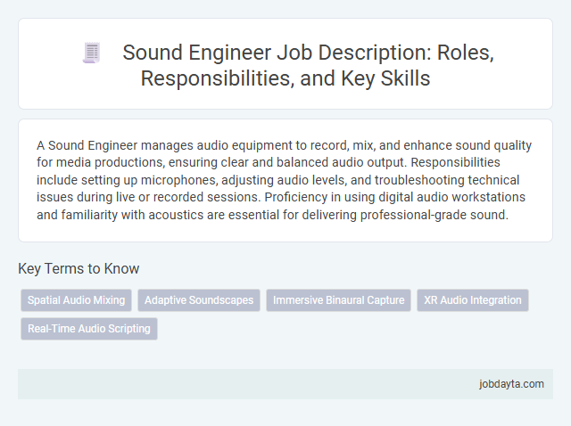 Sound Engineer Job Description: Roles, Responsibilities, and Key Skills