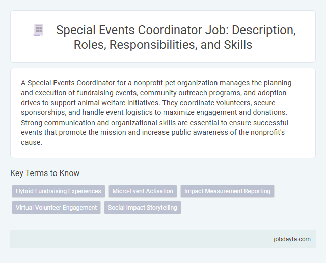 Special Events Coordinator Job: Description, Roles, Responsibilities, and Skills