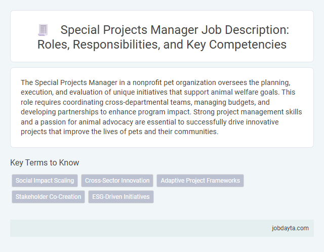 Special Projects Manager Job Description: Roles, Responsibilities, and Key Competencies