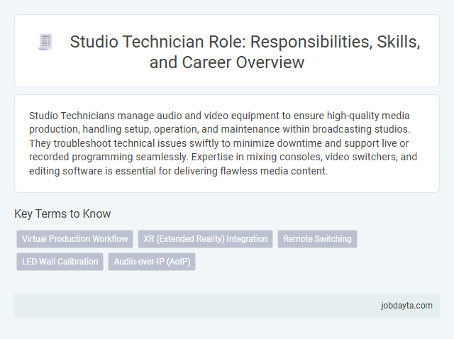 Studio Technician Role: Responsibilities, Skills, and Career Overview