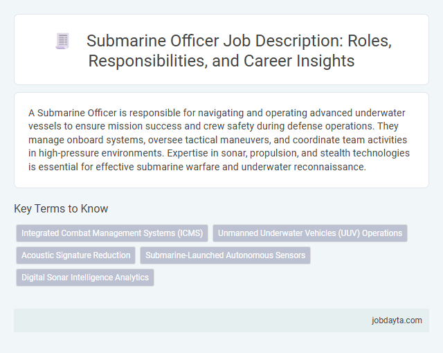 Submarine Officer Job Description: Roles, Responsibilities, and Career Insights