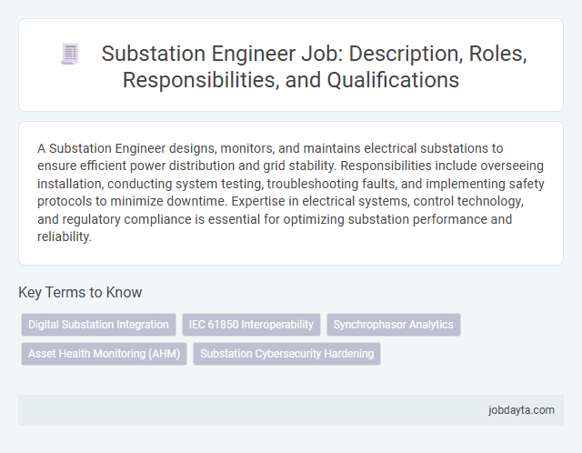 Substation Engineer Job: Description, Roles, Responsibilities, and Qualifications