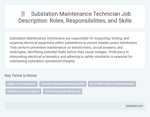 Substation Maintenance Technician Job Description: Roles, Responsibilities, and Skills