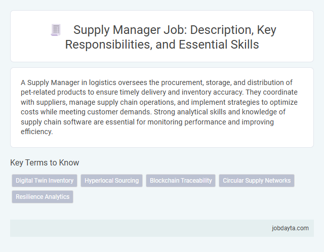 Supply Manager Job: Description, Key Responsibilities, and Essential Skills