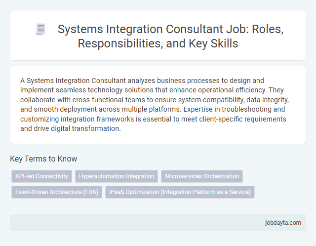 Systems Integration Consultant Job: Roles, Responsibilities, and Key Skills