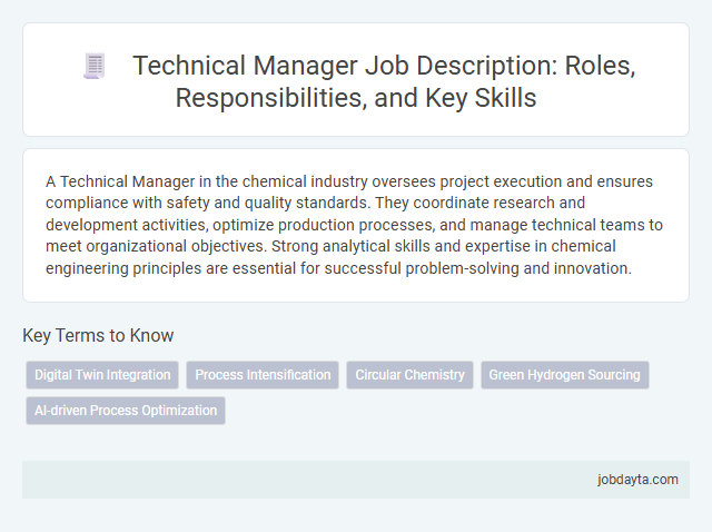 Technical Manager Job Description: Roles, Responsibilities, and Key Skills