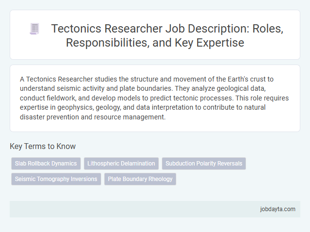 Tectonics Researcher Job Description: Roles, Responsibilities, and Key Expertise