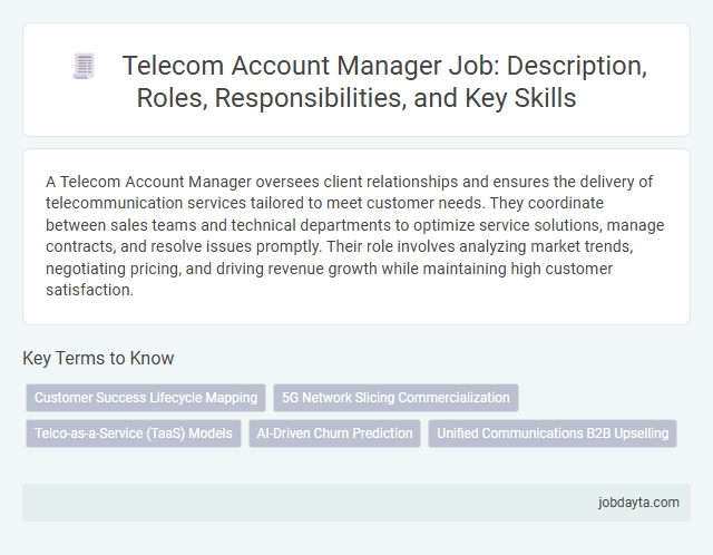 Telecom Account Manager Job: Description, Roles, Responsibilities, and Key Skills