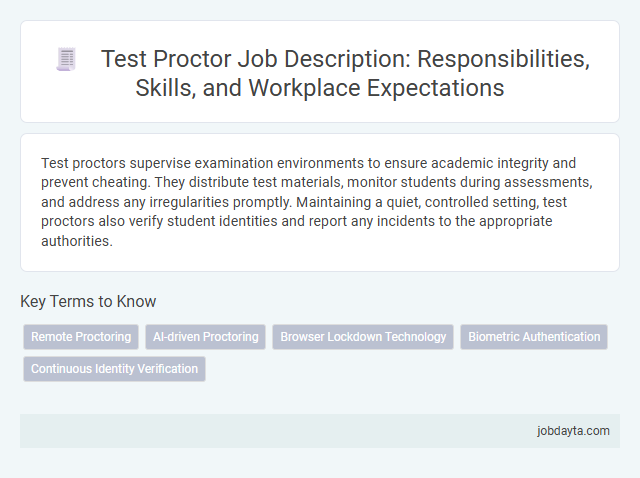 Test Proctor Job Description: Responsibilities, Skills, and Workplace Expectations