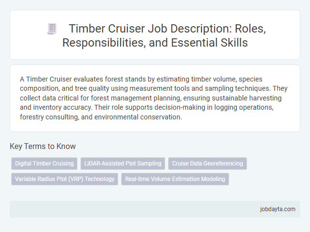 Timber Cruiser Job Description: Roles, Responsibilities, and Essential Skills