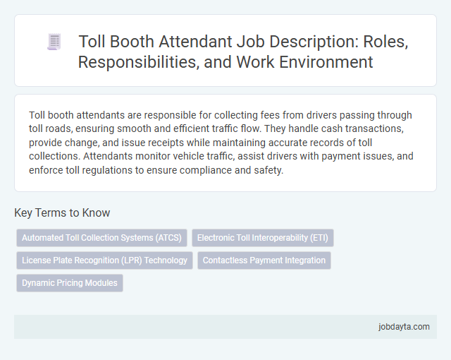 Toll Booth Attendant Job Description: Roles, Responsibilities, and Work Environment