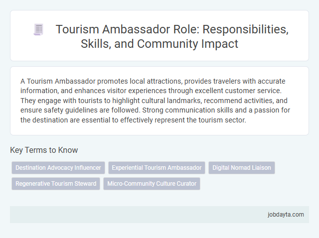 Tourism Ambassador Role: Responsibilities, Skills, and Community Impact
