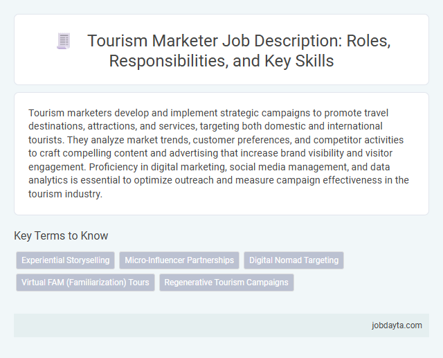 Tourism Marketer Job Description: Roles, Responsibilities, and Key Skills
