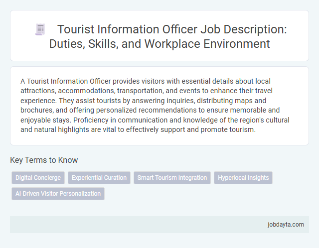 Tourist Information Officer Job Description: Duties, Skills, and Workplace Environment