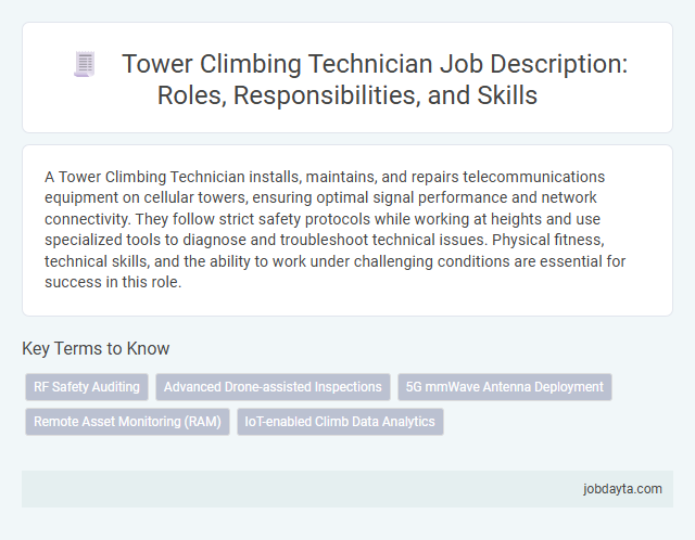 Tower Climbing Technician Job Description: Roles, Responsibilities, and Skills