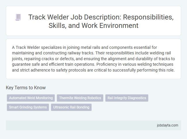 Track Welder Job Description: Responsibilities, Skills, and Work Environment