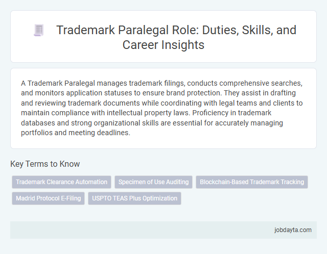 Trademark Paralegal Role: Duties, Skills, and Career Insights