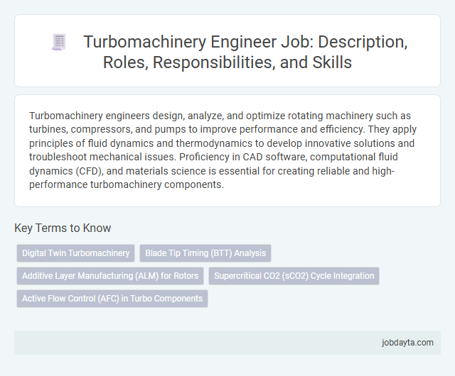Turbomachinery Engineer Job: Description, Roles, Responsibilities, and Skills