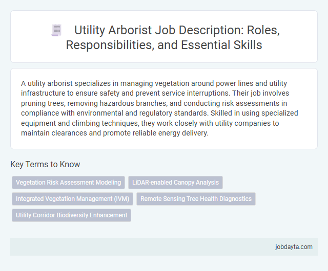 Utility Arborist Job Description: Roles, Responsibilities, and Essential Skills