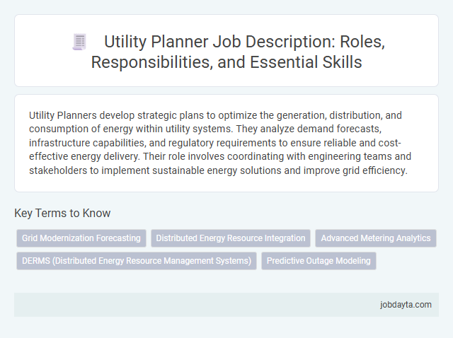 Utility Planner Job Description: Roles, Responsibilities, and Essential Skills