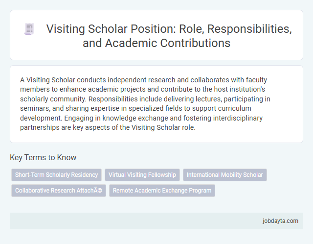 Visiting Scholar Position: Role, Responsibilities, and Academic Contributions