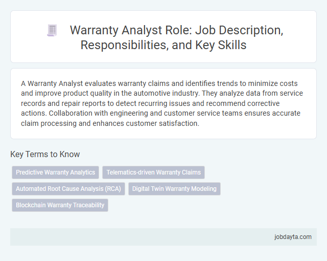 Warranty Analyst Role: Job Description, Responsibilities, and Key Skills