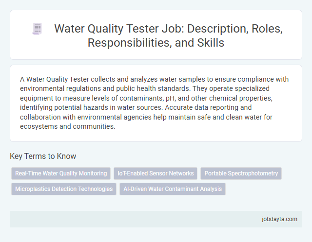 Water Quality Tester Job: Description, Roles, Responsibilities, and Skills