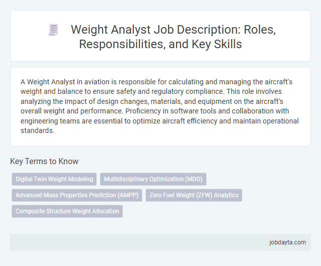 Weight Analyst Job Description: Roles, Responsibilities, and Key Skills