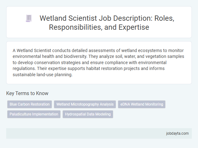 Wetland Scientist Job Description: Roles, Responsibilities, and Expertise