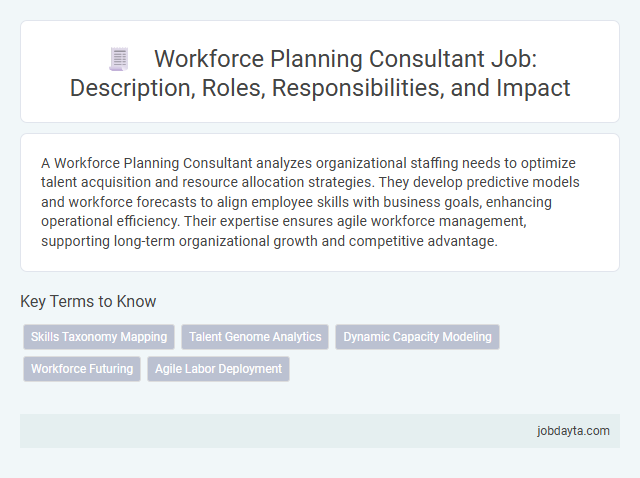 Workforce Planning Consultant Job: Description, Roles, Responsibilities, and Impact