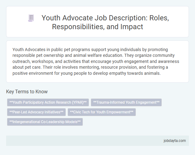 Youth Advocate Job Description: Roles, Responsibilities, and Impact